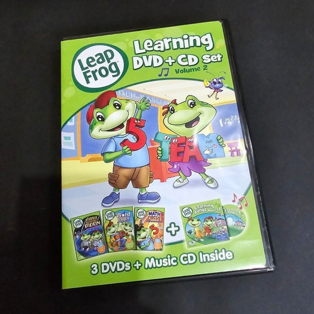 New Leap Frog Leapfrog 3 DVD set + music CD learning vol 2 kids educational